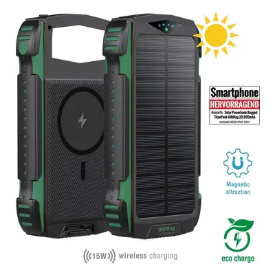 Powerbanka 4smarts Solar Rugged TitanPack UltiMag 20000mAh green