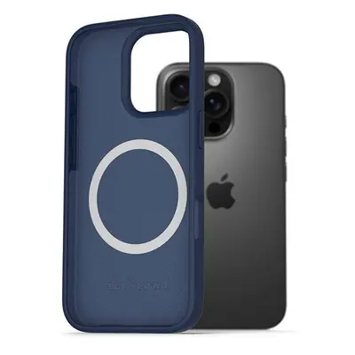 Kryt na mobil AlzaGuard Silicone Case Compatible with Magsafe pro iPhone 16 Pro modrý