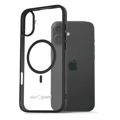 Kryt na mobil AlzaGuard Clear TPU Case Compatible with Magsafe pro iPhone 16 Plus černé