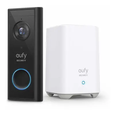 Videozvonek Eufy Video Doorbell 2K black (Battery-Powered) + Home base 2