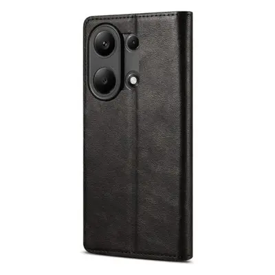 Pouzdro na mobil Lenuo Leather flipové pouzdro pro Xiaomi Redmi Note 13 Pro, černá