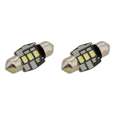 LED autožárovka COMPASS Žárovka 3 LED SMD 12V suf.11X32 SV8.5 NEW-CAN-BUS bílá 2ks