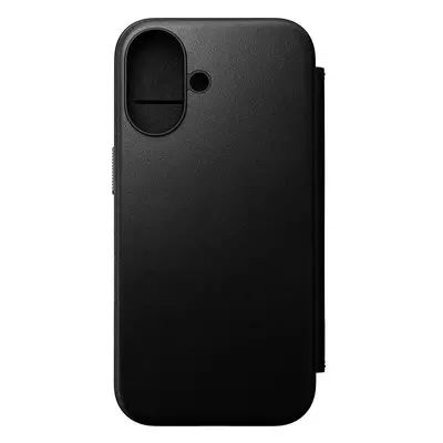 Kryt na mobil Nomad Modern Leather Folio Black iPhone 16