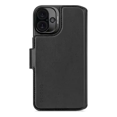 Pouzdro na mobil Decoded Leather Detachable Wallet black iPhone 16 Plus