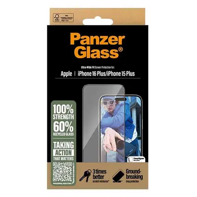 Ochranné sklo PanzerGlass Apple iPhone 16 Plus/15 Plus s instalačním rámečkem