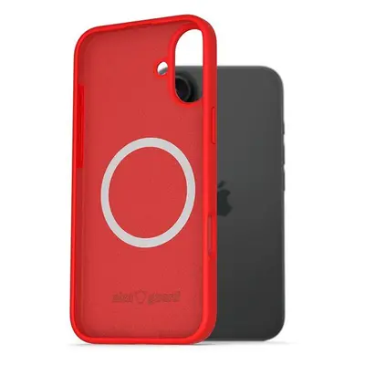 Kryt na mobil AlzaGuard Silicone Case Compatible with Magsafe pro iPhone 16 Plus červený