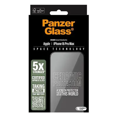 Ochranné sklo PanzerGlass Ceramic Apple iPhone 16 Pro Max s instalačním rámečkem