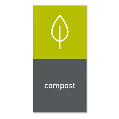 Simplehuman magnetický štítek na odpadkový koš - kompost "compost"