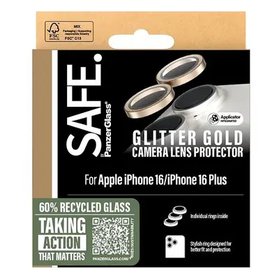 Ochranné sklo na objektiv PanzerGlass SAFE Camera Apple iPhone 16/16 Plus třpytivě zlaté HoOps