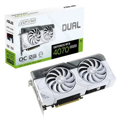 Grafická karta ASUS DUAL GeForce RTX 4070 SUPER 12G WHITE