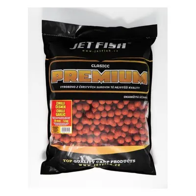 Jet Fish Boilies Premium Clasicc Chilli/Česnek 5kg 20mm