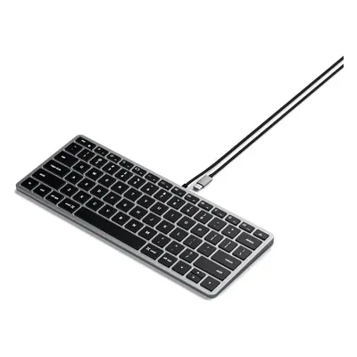 Klávesnice Satechi Slim W1 USB-C BACKLIT Wired Keyboard - Space Grey - US