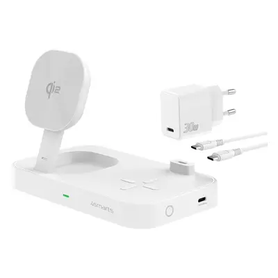 Nabíjecí stojánek 4smarts Qi2 Charging Station Trident white