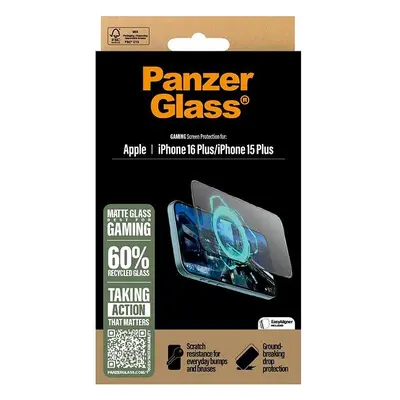 Ochranné sklo PanzerGlass Gaming Apple iPhone 16 Plus/15 Plus s instalačním rámečkem