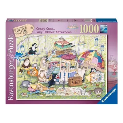 Puzzle Ravensburger puzzle 169757 Život bláznivých koček 1000 dílků