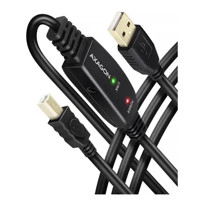 Datový kabel AXAGON ADR-215B USB 2.0 active connecting / repeater cable USB-A -> USB-B, 15m