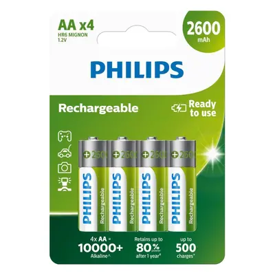 Nabíjecí baterie Philips R6B4B260 4 ks v balení