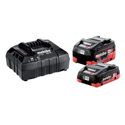 Nabíjecí baterie pro aku nářadí Metabo Set LiHD 18V 1 x 4,0 Ah + 1 x 5,5 Ah, nabíječka ASC 55