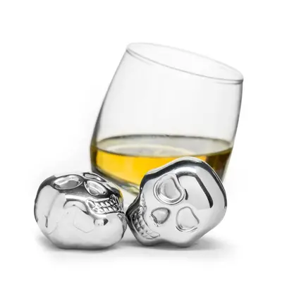 SAGAFORM Chladící nerezové lebky Whiskey Skulls 5017624, 2ks