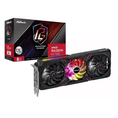 Grafická karta ASROCK Radeon RX 7600 Phantom Gaming 8GB OC