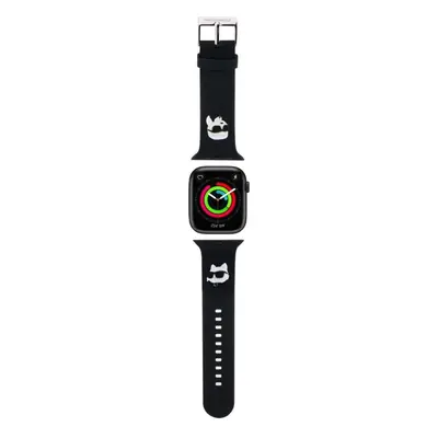 Řemínek Karl Lagerfeld Karl and Choupette Head NFT pro Apple Watch 42/44 Black