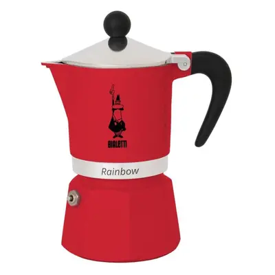 Moka konvička Bialetti Rainbow 3 porce červená