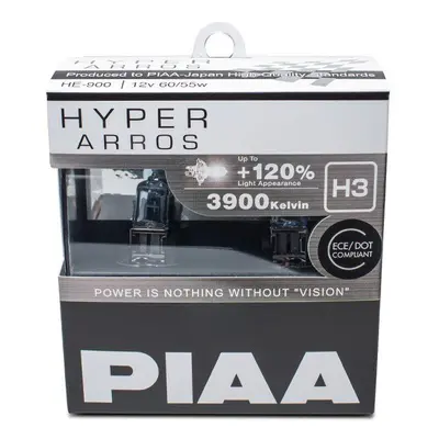 Autožárovka PIAA Hyper Arros 3900K H3 + 120% zvýšený jas, 2ks