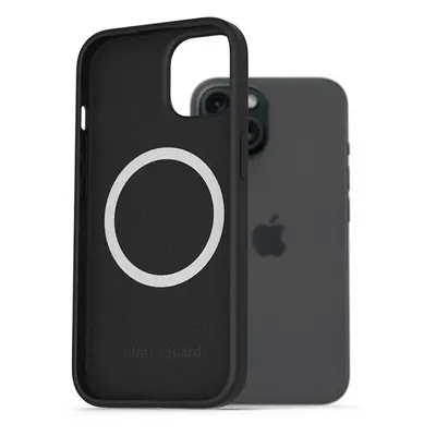 Kryt na mobil AlzaGuard Silicone Case Compatible with Magsafe pro iPhone 15 černý