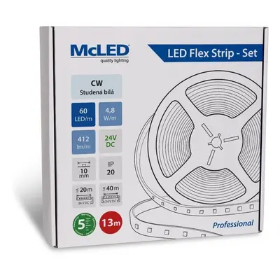 LED pásek McLED Set LED pásek 13m, CW, 4,8W/m