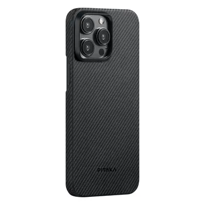 Kryt na mobil Pitaka MagEZ 4 600D Case Black/Grey Twill iPhone 15 Pro Max