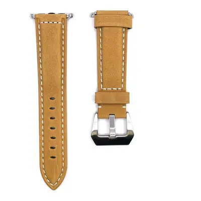 Řemínek BStrap Leather Lux pro Apple Watch 38mm / 40mm / 41mm, silver/brown