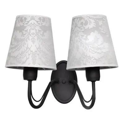 Nástěnná lampa Nástěnné svítidlo MALBO II 2xE27/60W/230V Černá