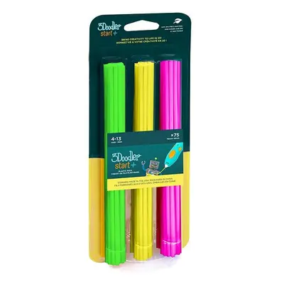 Filament pro 3D pera 3Doodler ECO-PCL pro 3D pero Start+ 75ks - neon (zelená, žlutá, růžová)