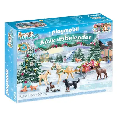 Adventní kalendář Playmobil 71345 Adventní kalendář Koně: Vánoční jízda na saních