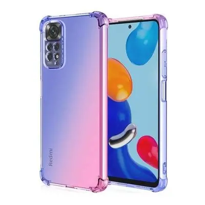 Kryt na mobil TopQ Kryt Xiaomi Redmi Note 11 silikon Shock duhový modro-růžový 71802