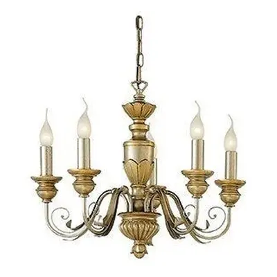 závěsné stropní svítidlo Ideal lux Dora SP5 020822 5x40W E14 - rustikální monumentální serie