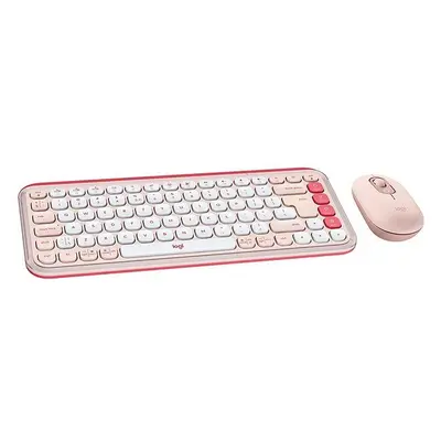 Set klávesnice a myši Logitech Pop Icon Combo, Rose - US INTL