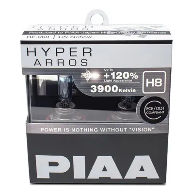 Autožárovka PIAA Hyper Arros 3900K H8 + 120% zvýšený jas