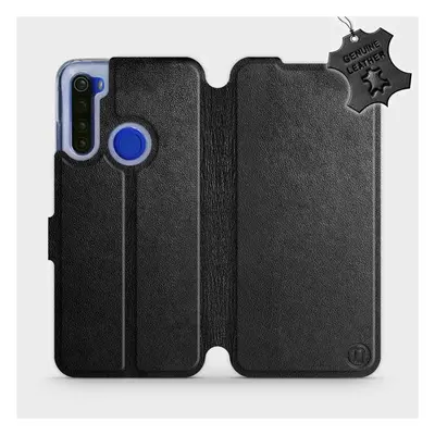 Kryt na mobil Flip pouzdro na mobil Xiaomi Redmi Note 8T - Černé - kožené - Black Leather