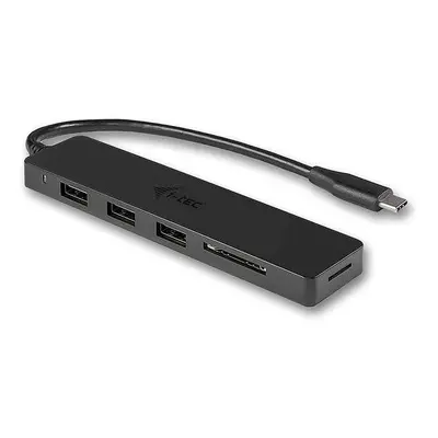 USB Hub I-TEC USB-C Slim 3-portový HUB se čtečkou paměťových karet