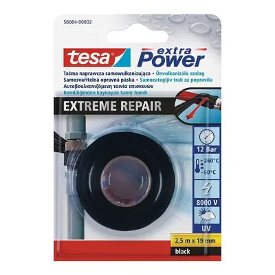 Lepicí páska tesa EXTREME REPAIR, butilová, samosvařitelná, UV odolná, černá, 2,5m:19mm