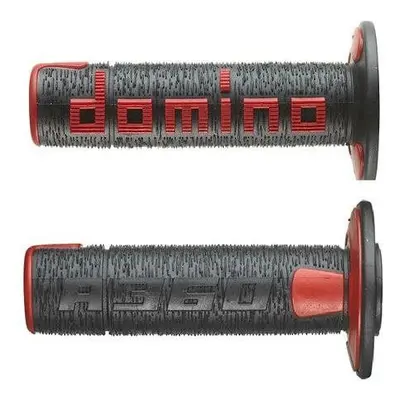 Gripy na motorku Domino gripy A360 offroad délka 120 mm, černo-červené