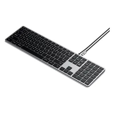 Klávesnice Satechi Slim W3 USB-C BACKLIT Wired Keyboard - Space Grey - US