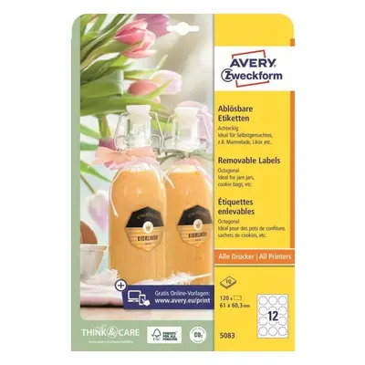 Etikety Avery Zweckform 5083 Osmihranné samolepící etikety