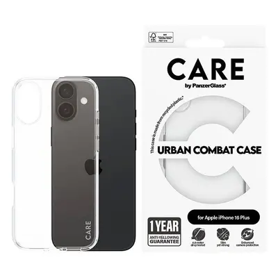 Kryt na mobil PanzerGlass CARE kryt Apple iPhone 16 Plus Combat čirý + záruka proti žloutnutí