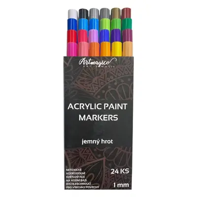 Popisovače Artmagico Akrylový popisovač s jemným hrotem (1 mm) 24 ks