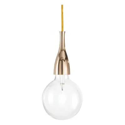 závěsné stropní svítidlo Ideal lux Minimal AP1 009391 1x70W E27 - saténový mosaz