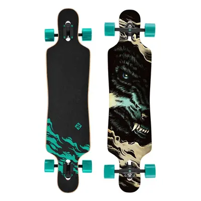 Longboard Street Surfing Freeride 39" Curve Wolf - Artist Series