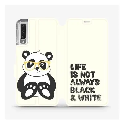 Kryt na mobil Flipové pouzdro na mobil Samsung Galaxy A7 2018 - M041S Panda - life is not always