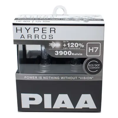 Autožárovka PIAA Hyper Arros 3900K H7 - o 120 procent vyšší svítivost, zvýšený jas